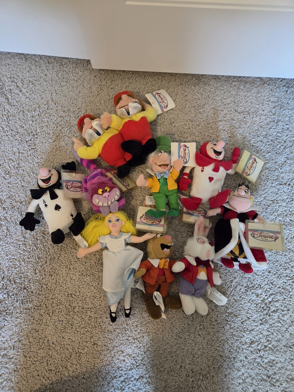 Disney Alice in Wonderland Plush Set - VINTAGE Disney STORE NWT